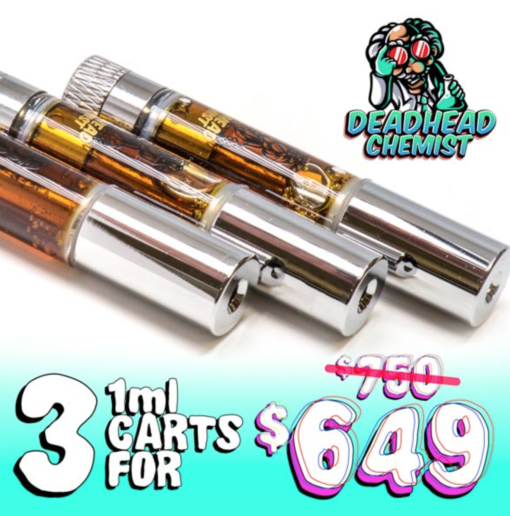 buy Deadhead Chemist DMT 3 Cartridges Deal 1mL