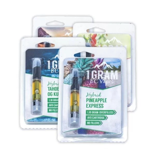 Buy BC Vapes THC Distillate Cartridges 1.1G THC
